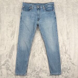 Levi's Jeans Mens 36x32 Fits 36x31 Blue 512 Slim Taper Light Wash Denim Modern